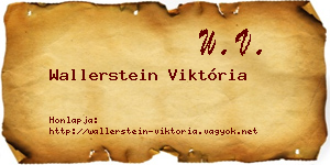 Wallerstein Viktória névjegykártya